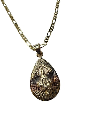 Cadena de gota Limerence By Claudia Herrera Virgen San Juan de los Lagos de oro laminado 14 K