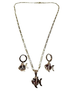 Aretes y collar de pez Limerence by Claudia Herrera Mar zirconia