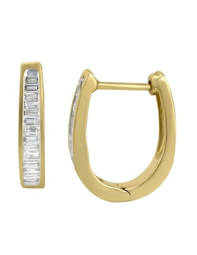 Arracadas Cristal Joyas de oro con acabado brillante