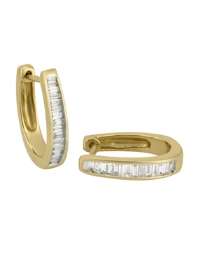Arracadas Cristal Joyas de oro con acabado brillante