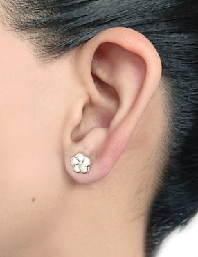 Broqueles de flor Cristal Joyas de oro