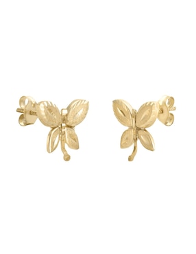 Broqueles de mariposa Cristal Joyas de oro