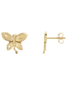 Broqueles de mariposa Cristal Joyas de oro