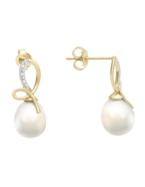 Broqueles de perla Cristal Joyas de oro perla y diamante