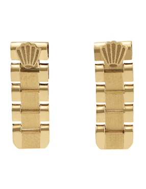 Aretes de eslabones Cristal Joyas de oro