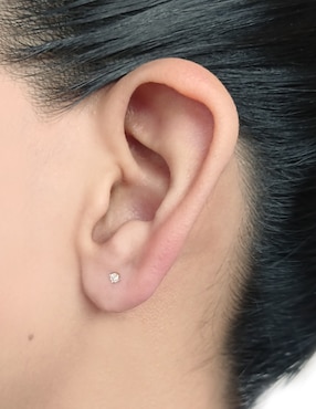 Broqueles circulares Cristal Joyas de oro 14 K con acabado brillante diamante