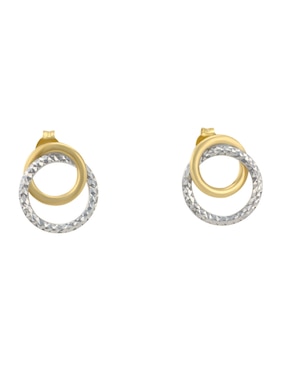 Broqueles circulares Cristal Joyas de oro