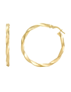 Arracadas Cristal Joyas de oro 14 K con acabado brillante