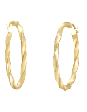Arracadas Cristal Joyas de oro 14 K con acabado brillante
