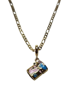 Collar con dije Limerence By Claudia Herrera de oro laminado 14 K