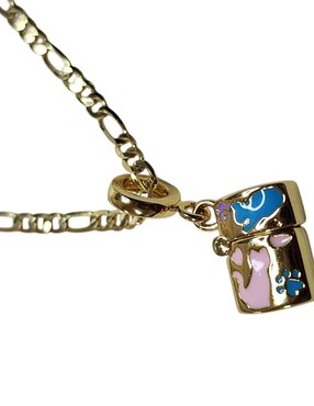 Collar con dije Limerence By Claudia Herrera de oro laminado 14 K