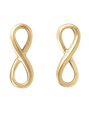 Broqueles de infinito Cristal Joyas de oro