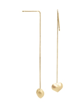 Aretes de corazón Cristal Joyas de oro