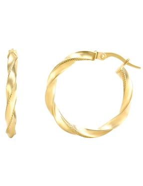 Arracadas Cristal Joyas de oro 14 K con acabado brillante