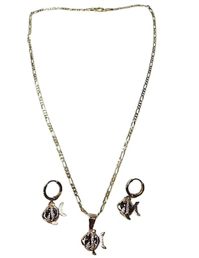 Aretes y collar de pez Limerence by Claudia Herrera Mar zirconia