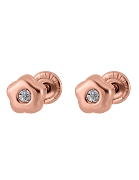 Broqueles de flor Cristal Joyas con acabado brillante diamante