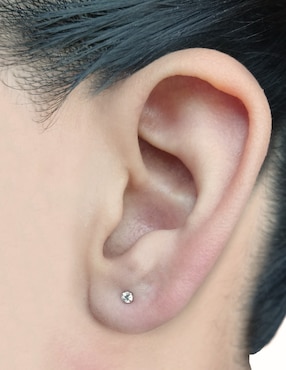 Broqueles circulares Cristal Joyas de oro blanco con acabado brillante diamante