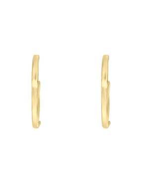 Aretes de corazón Fianelli de oro con acabado brillante
