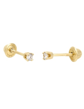 Broqueles circulares Cristal Joyas de oro con acabado brillante diamante