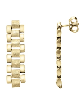 Aretes de eslabones Cristal Joyas de oro