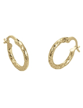 Arracadas Cristal Joyas de oro con acabado diamantado
