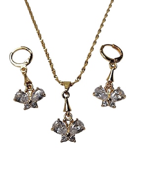 Aretes y collar de mariposa Limerence by Claudia Herrera Insectos zirconia