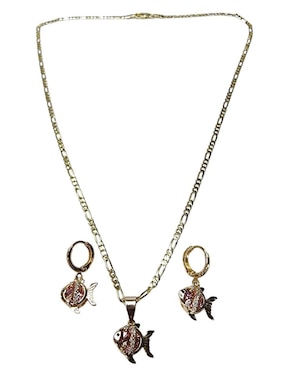 Aretes y collar de pez Limerence by Claudia Herrera Mar zirconia