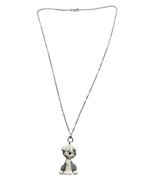 Collar con dije de perro Limerence By Claudia Herrera de plata P 925