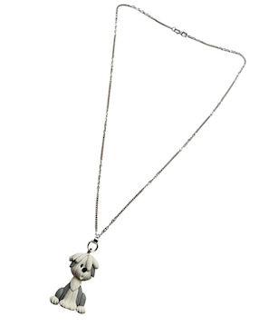 Collar con dije de perro Limerence By Claudia Herrera de plata P 925