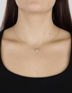 Collar de corazón Mancini de oro 10 K