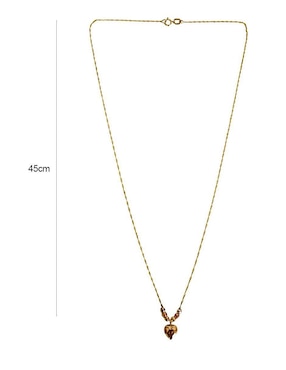 Collar de corazón Mancini de oro 10 K