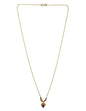Collar de corazón Mancini de oro 10 K