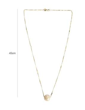 Collar de esfera Mancini de oro 10 K