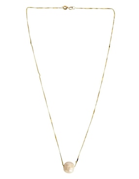 Collar de esfera Mancini de oro 10 K