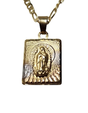 Collar Virgen de Guadalupe Limerence By Claudia Herrera de oro laminado 14 K