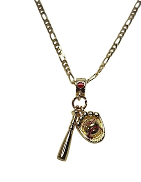 Collar Limerence By Claudia Herrera Beisbol de oro laminado 14 K