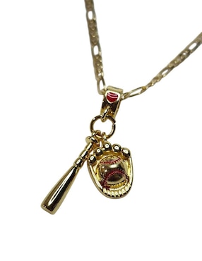 Collar Limerence By Claudia Herrera Beisbol de oro laminado 14 K