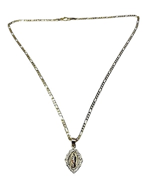 Collar Virgen de Guadalupe ovalado Limerence By Claudia Herrera de oro laminado 14 K