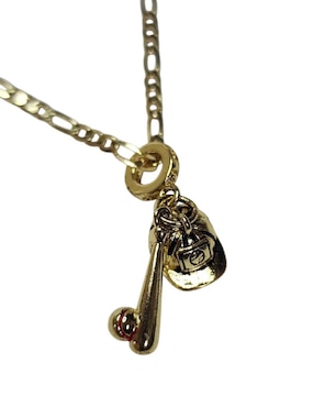 Collar Limerence By Claudia Herrera Beisbol de oro laminado 14 K