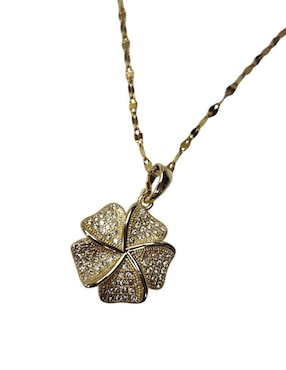 Collar de trébol Limerence By Claudia Herrera Suerte de oro laminado 14 K