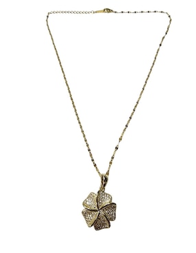 Collar de trébol Limerence By Claudia Herrera Suerte de oro laminado 14 K