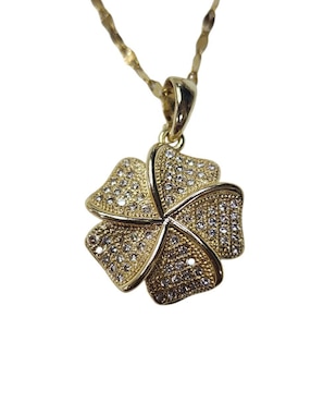 Collar de trébol Limerence By Claudia Herrera Suerte de oro laminado 14 K