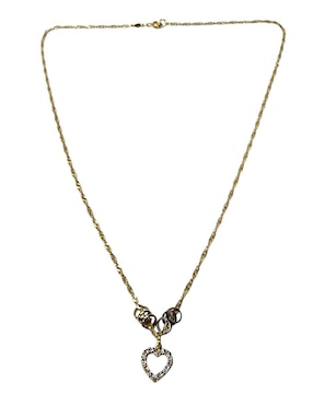 Collar de corazón Limerence By Claudia Herrera de oro laminado 14 K