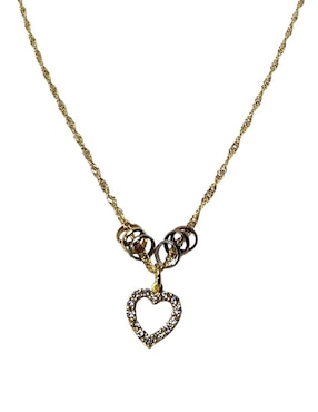 Collar de corazón Limerence By Claudia Herrera de oro laminado 14 K