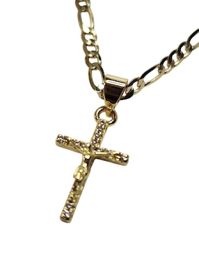 Collar cristo de cruz Limerence By Claudia Herrera de oro laminado 14 K