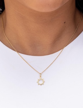 Collar con dije de sol Teresa Díaz Joyería Mexicana Universe de plata P 925