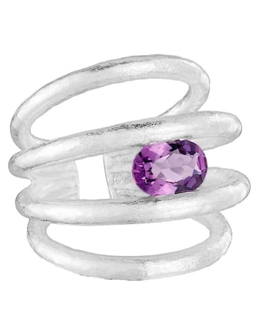 Anillo Tous Duna P 925 de plata amatista brillante