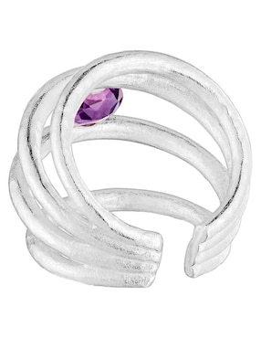 Anillo Tous Duna P 925 de plata amatista brillante
