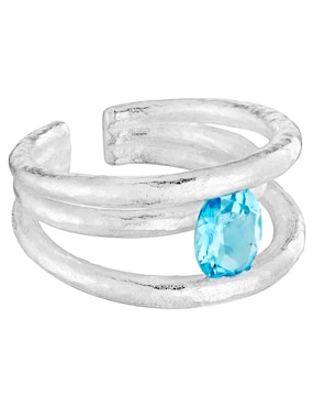 Anillo Tous Duna P 925 de plata topacio brillante
