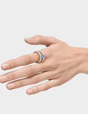 Anillo Tous Duna P 925 de plata topacio brillante